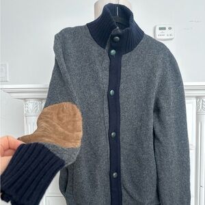 ETRO Italian Wool Cardigan – Suede Elbow Patches 🇮🇹